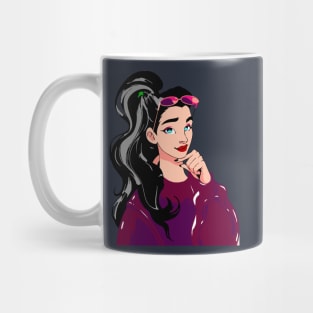 Cool girl with glasses Mug